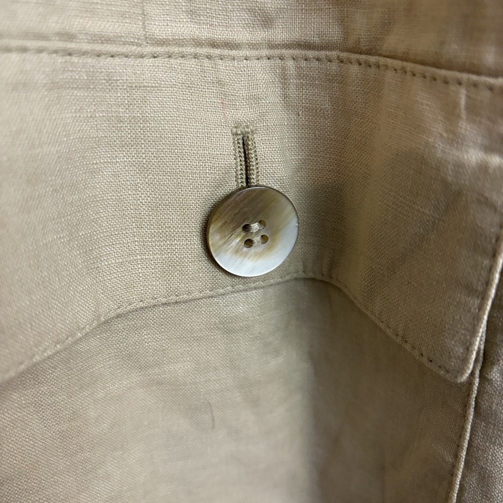 Jones New York Woman Blazer 18W Beige Linen 4 Button Jacket Career Work - Picture 3 of 4